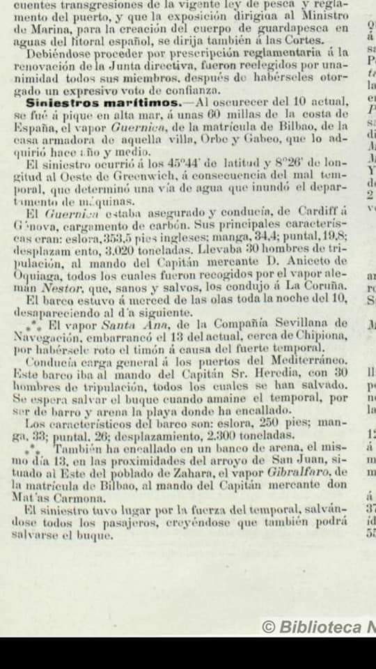 Naufragio del Vapor Gibralfaro